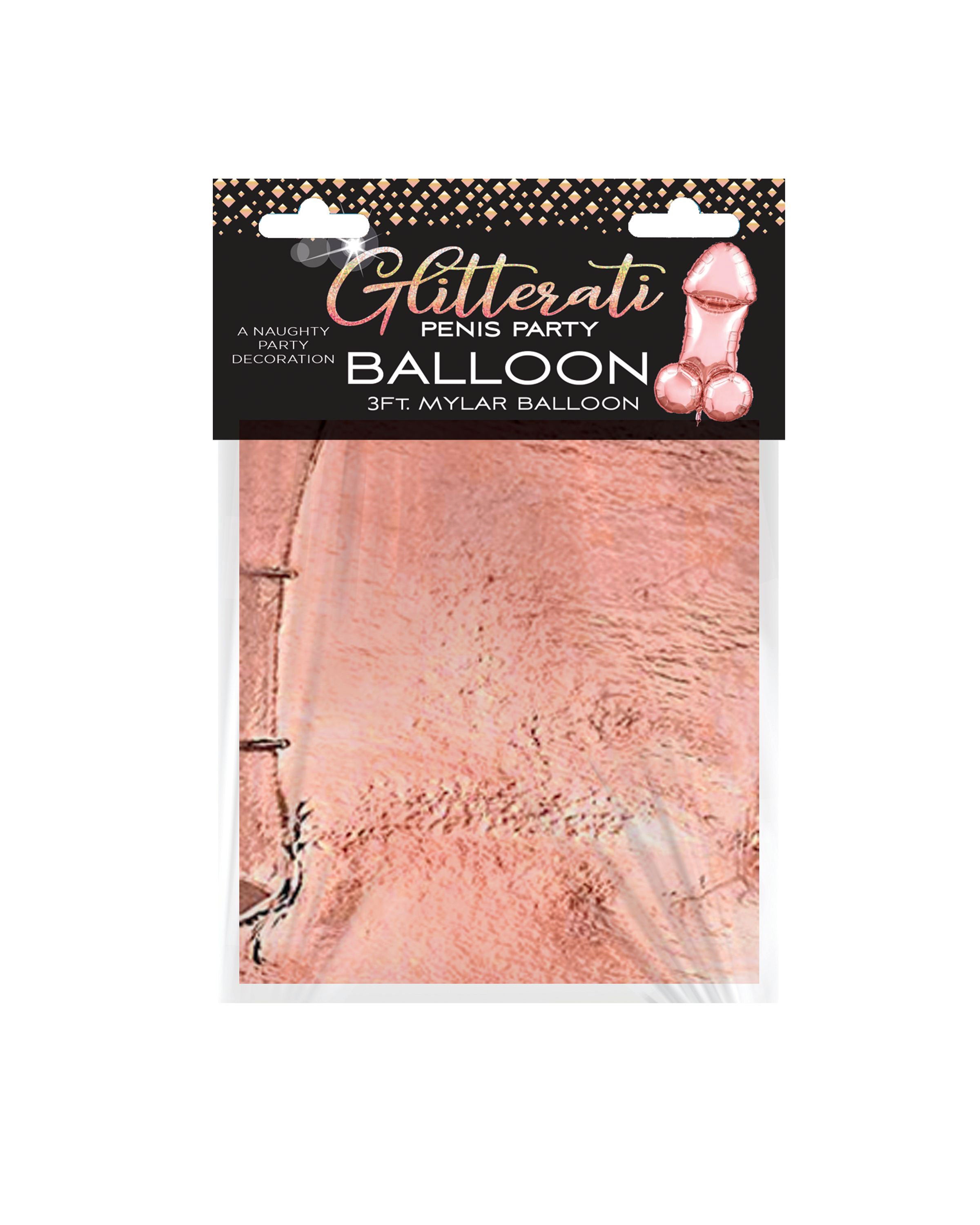 "Glitterati Penis Party Balloon - Rose Gold LG-CP1082"