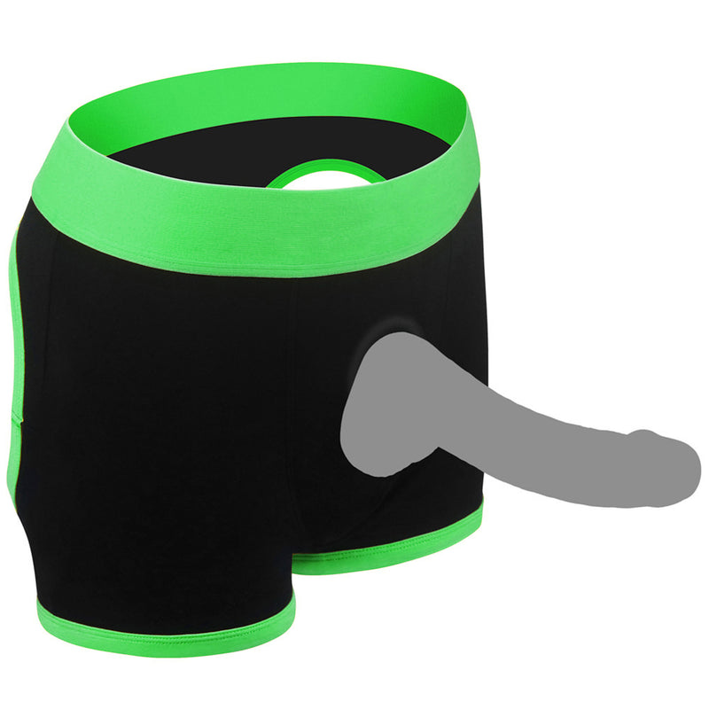 Get Lucky Strap on Boxer Shorts - Xsmall-Small - Green/black TMN-GL-4998