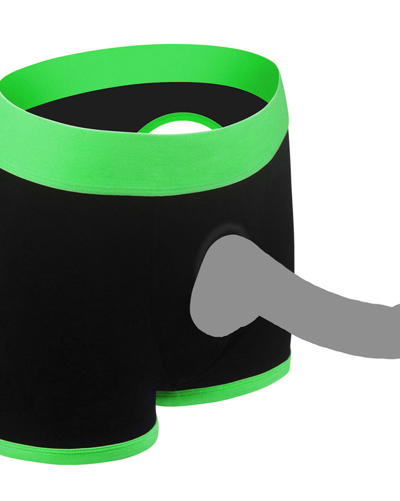 "Get Lucky Strap on Boxer Shorts - Xsmall-Small - Green/black TMN-GL-4998"