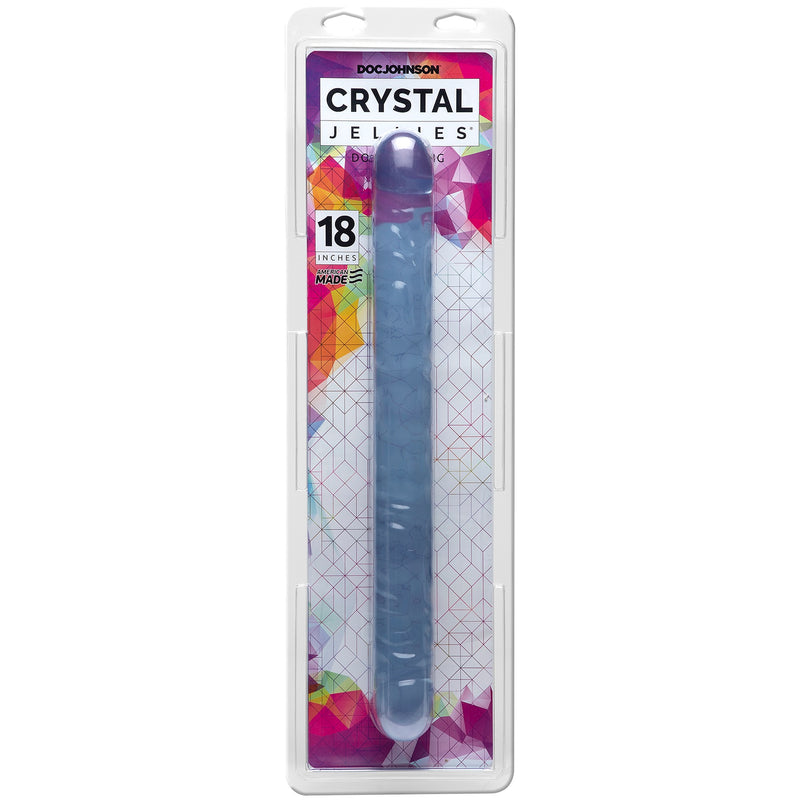 "Crystal Jellies 18 Inch Double Dong - Clear DJ0287-04"