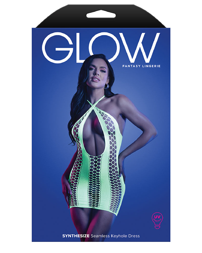 "Synthesize Seamless Keyhole Dress - One Size - Neon Green FL-GL2137-OS-B"