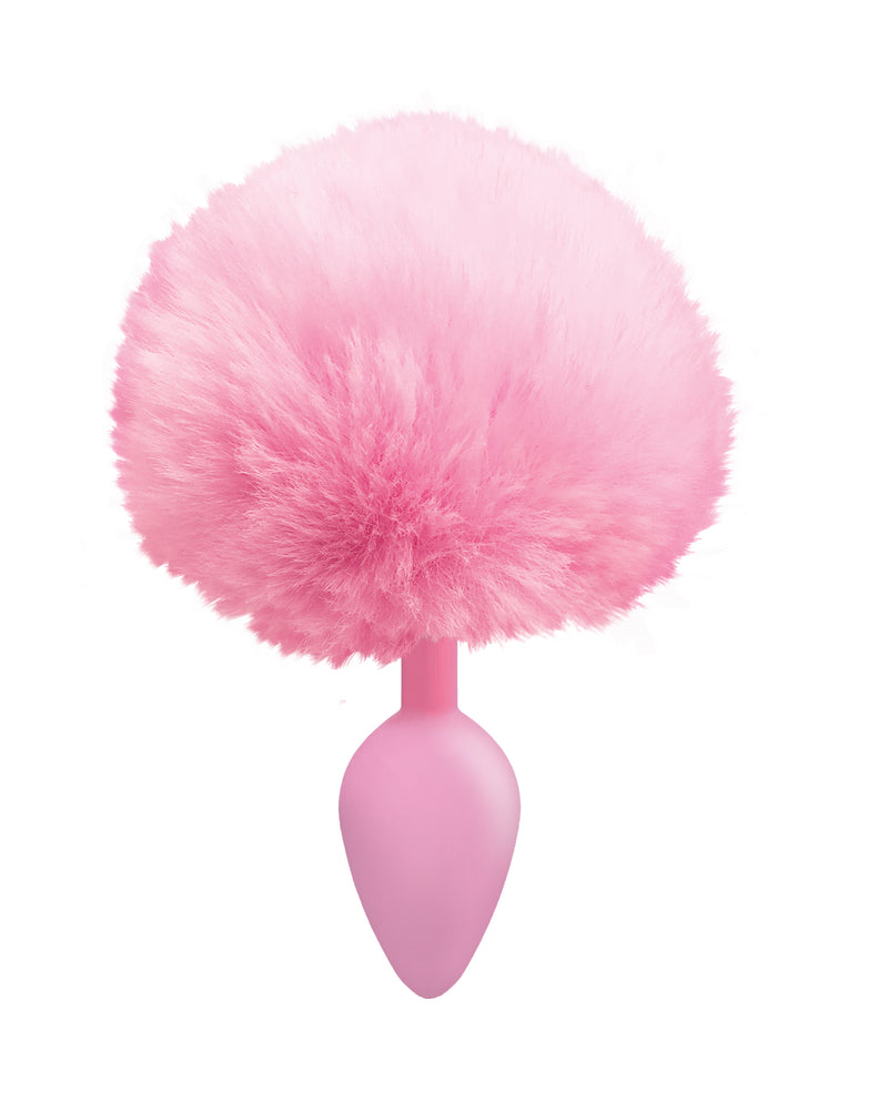 The 9's Cottontails Silicone Bunny Tail Butt Plug - Pink