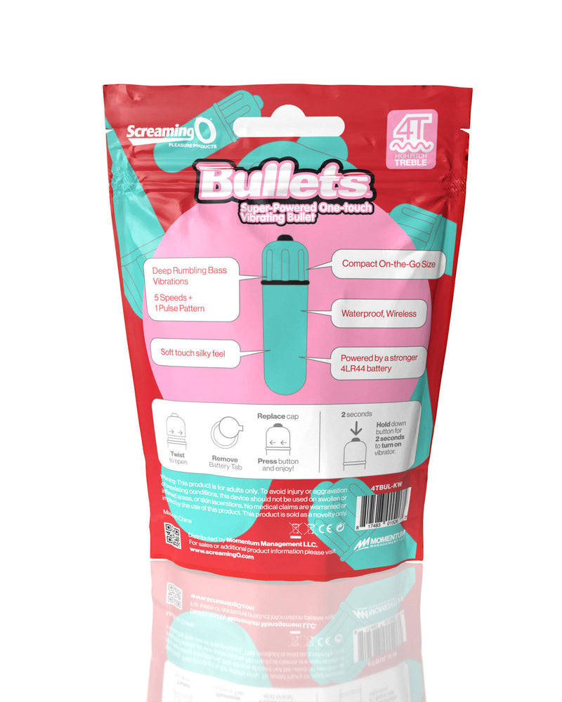 "Screaming O 4t - Bullet - Super Powered One Touch Vibrating Bullet - Kiwi SO-4TBUL-KW"