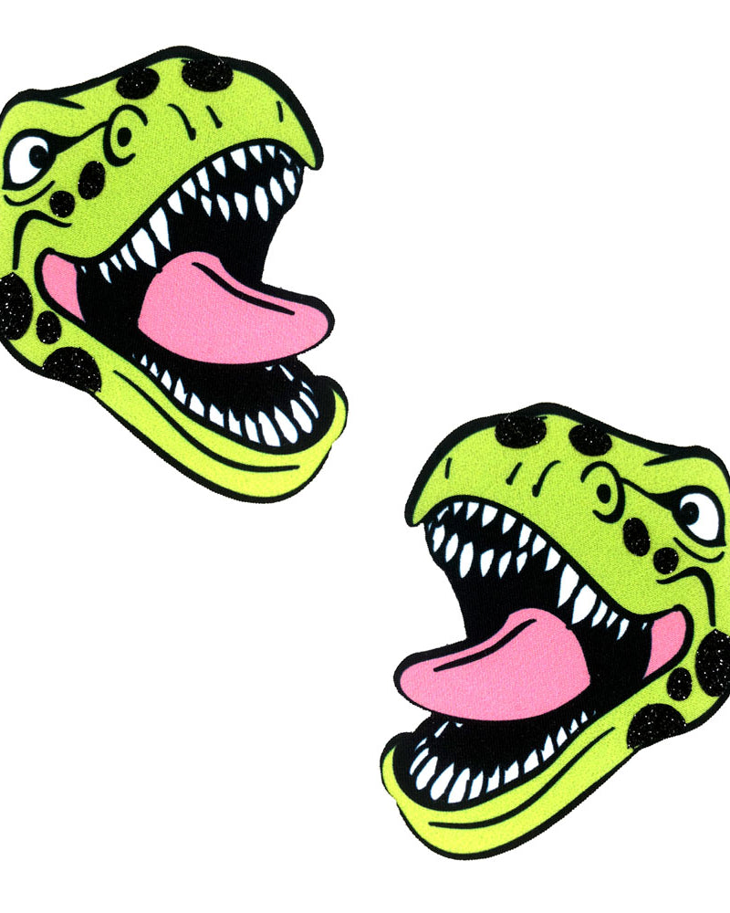 "Freaking Awesome Sexy T-Rexy Dino Glitter Nipztix Pasties NN-FA-REX-NSBL"