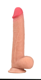 Dildo Get Lucky de 8 pulgadas de piel sintética - Marrón claro