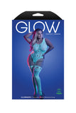 "Illuminate Crotchless Teddy Bodystocking - Queen - White/blue FL-GL2136-QS-B"