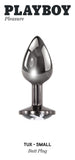 Playboy Pleasure - Tux - Small - Butt Plug - Hematite