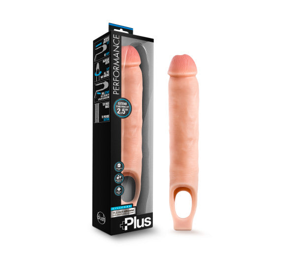 Performance Plus - 11.5 Inch Silicone Cock Sheath Penis Extender - Vanilla