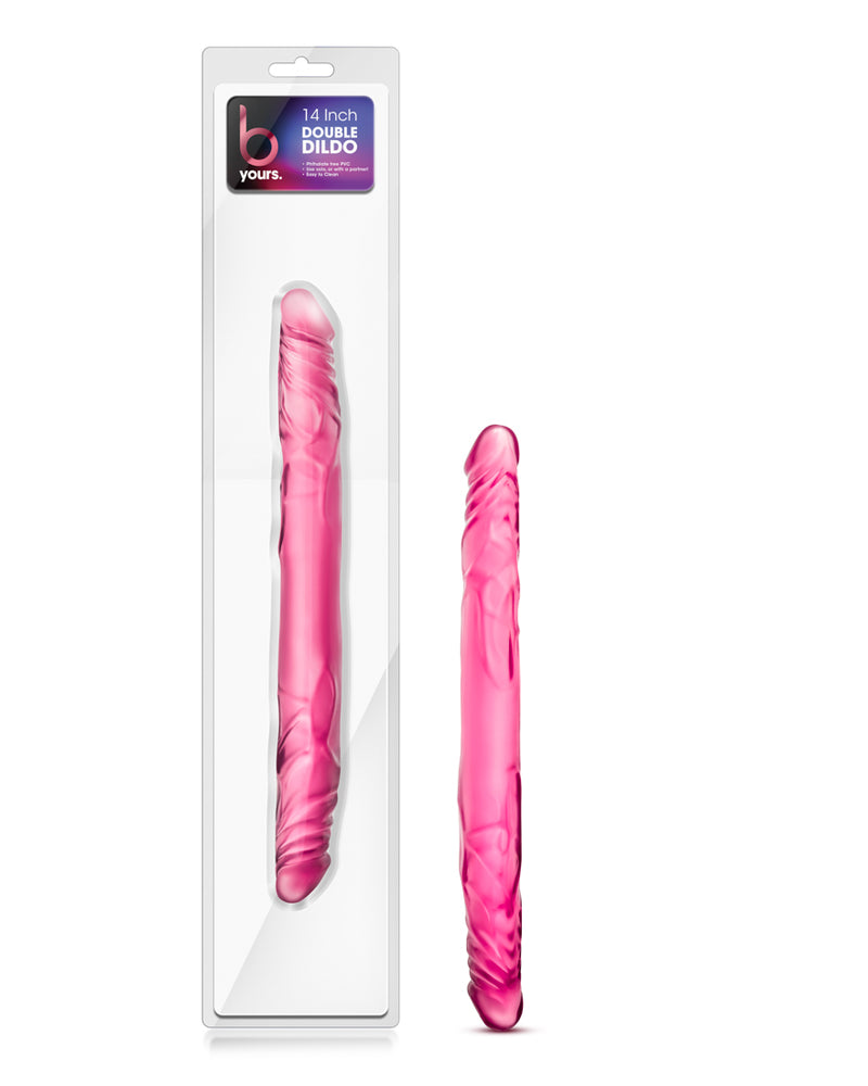 "B Yours 14 Inch Double Dildo - Pink BL-29750"