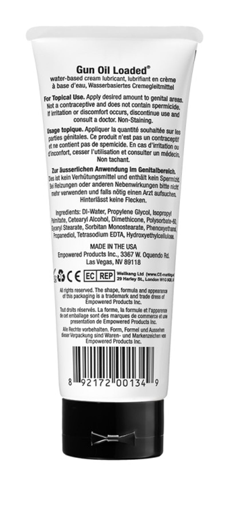 "Gun Oil Loaded - 3.3 Oz. Tube GO-LO-3.3"