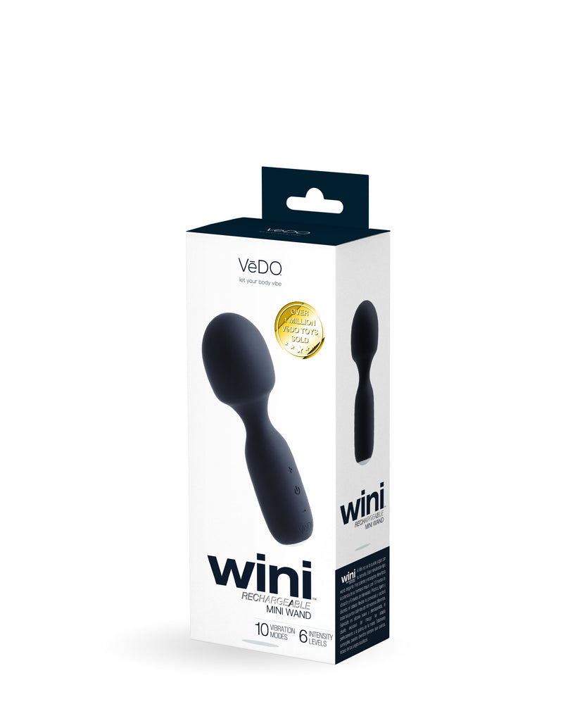 "Wini Rechargeable Mini Wand - Black VI-W0208"