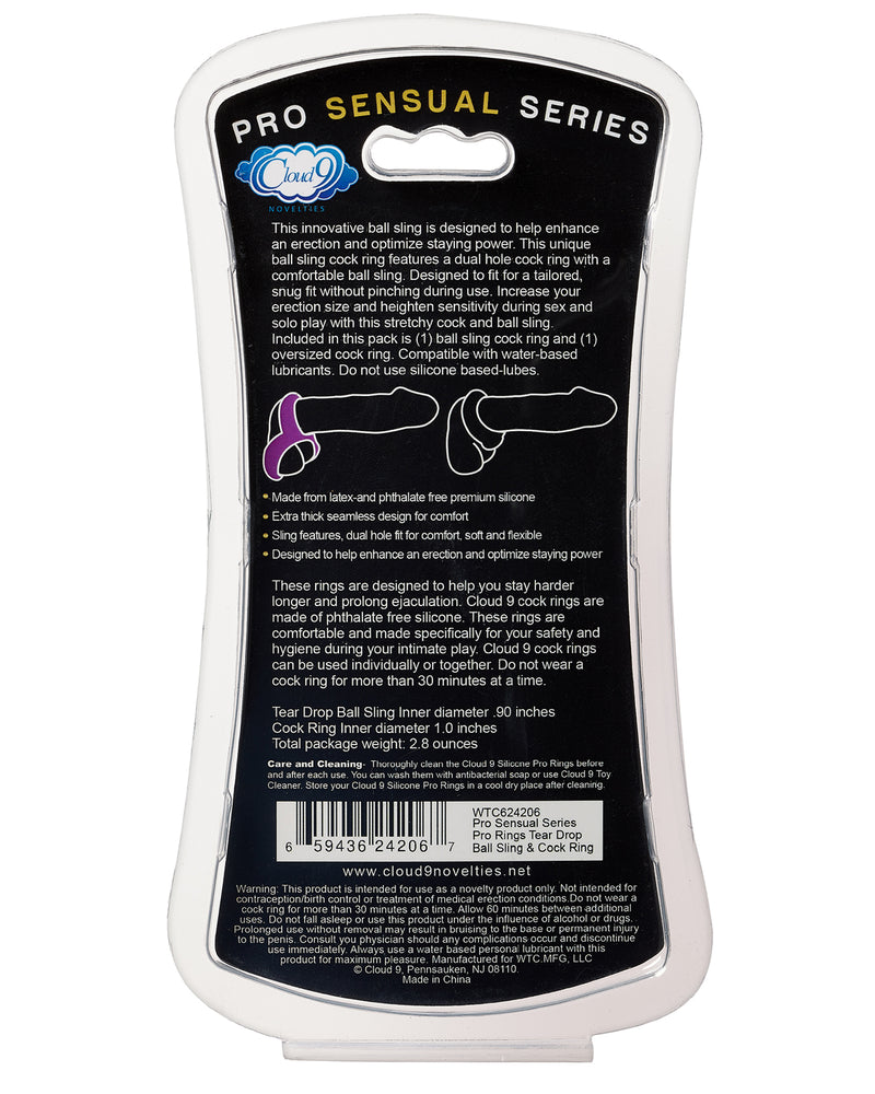 Pro Sensual Silicone Tear Drop Ring / Donut Sling