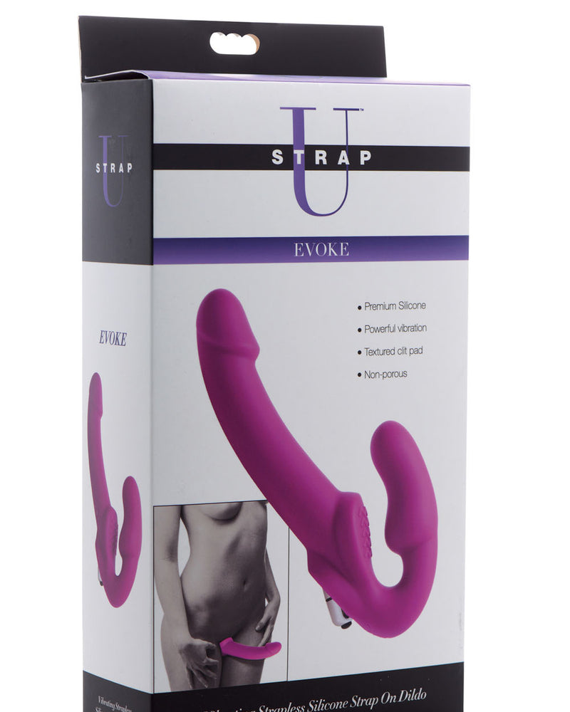 Evoke Vibrating Strapless Silicone Strap-on Dildo