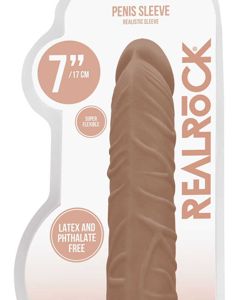 "7 Inch Penis Sleeve - Tan SH-REA104TAN"