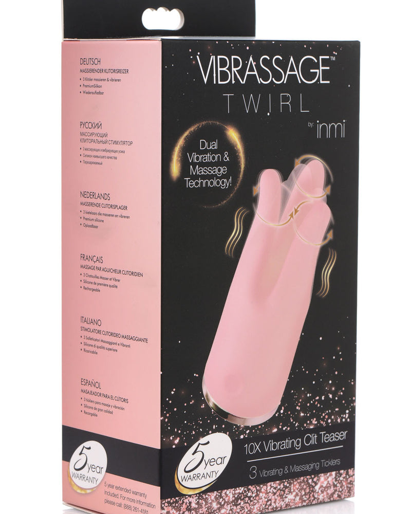 Vibrassage Twirl 10x Vibrating Clit Teaser - Pink