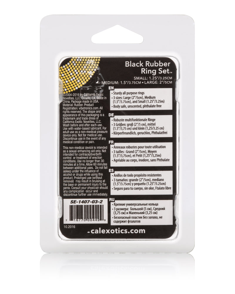 Rubber Ring 3 Piece Set - Black