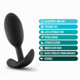 Anal Adventures - Platinum - Silicone Vibra Slim Plug -Medium - Black