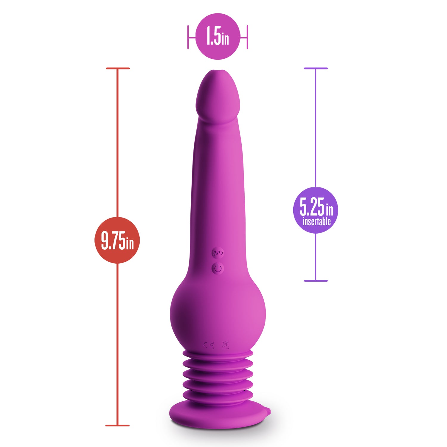 "Impressions - New York - Gyro-Quake Dildo - Purple BL-32501"