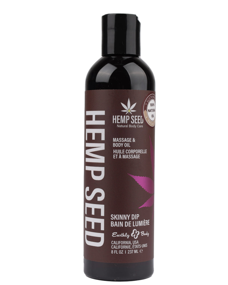 "Hemp Seed Massage and Body Oil - Skinny Dip - 8 Fl. Oz./ 237ml EB-MAS021"