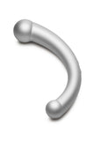 10x Vibra-Crescent Silicone Dual Ended Dildo - Silver