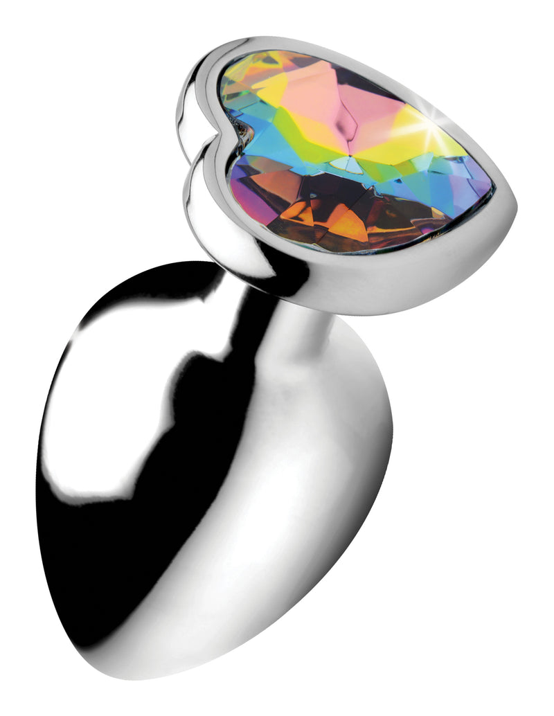 "Rainbow Prism Heart Anal Plug - Large BTYS-AG374-LRG"