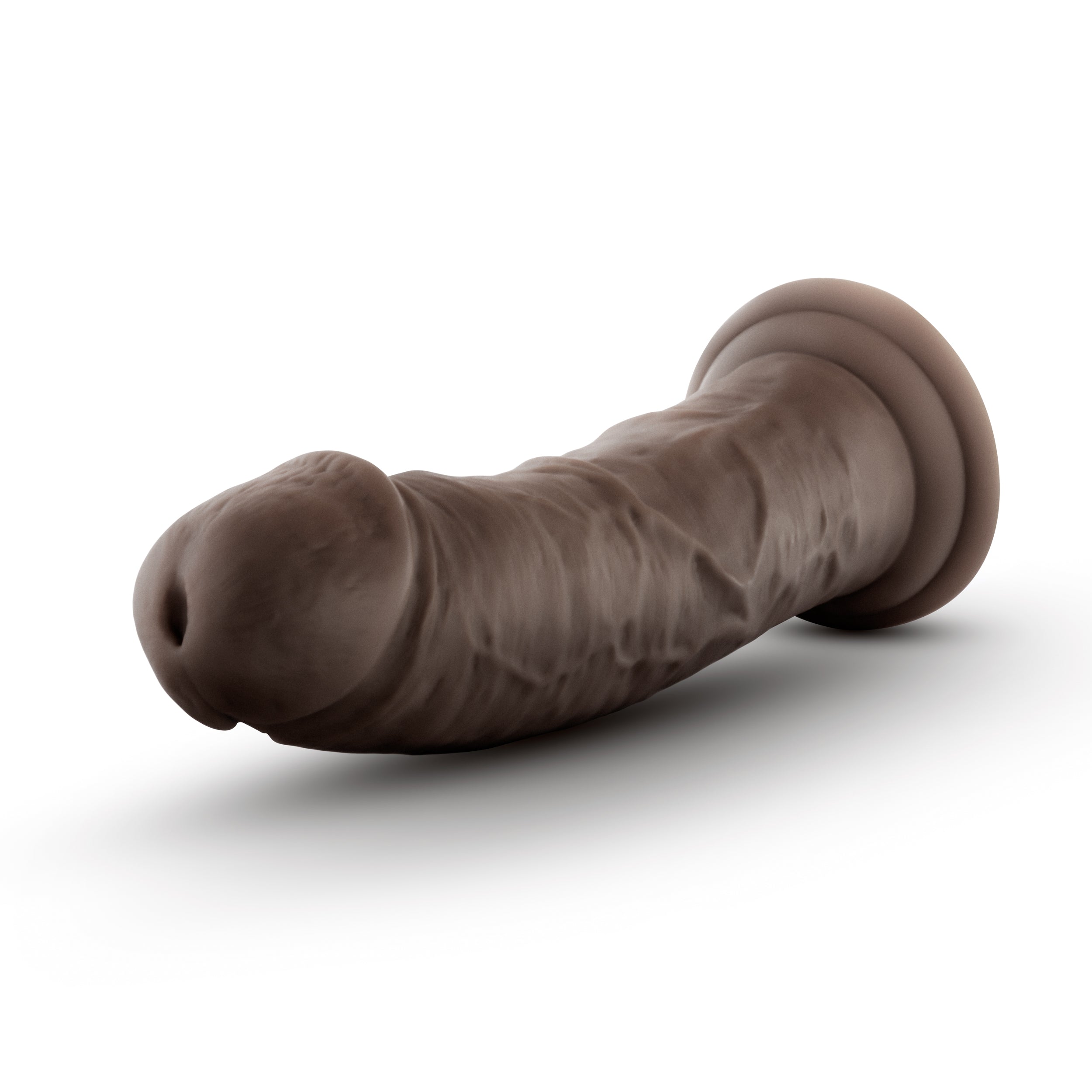 Au Naturel - 8 Inch Dildo With Suction Cup - Chocolate