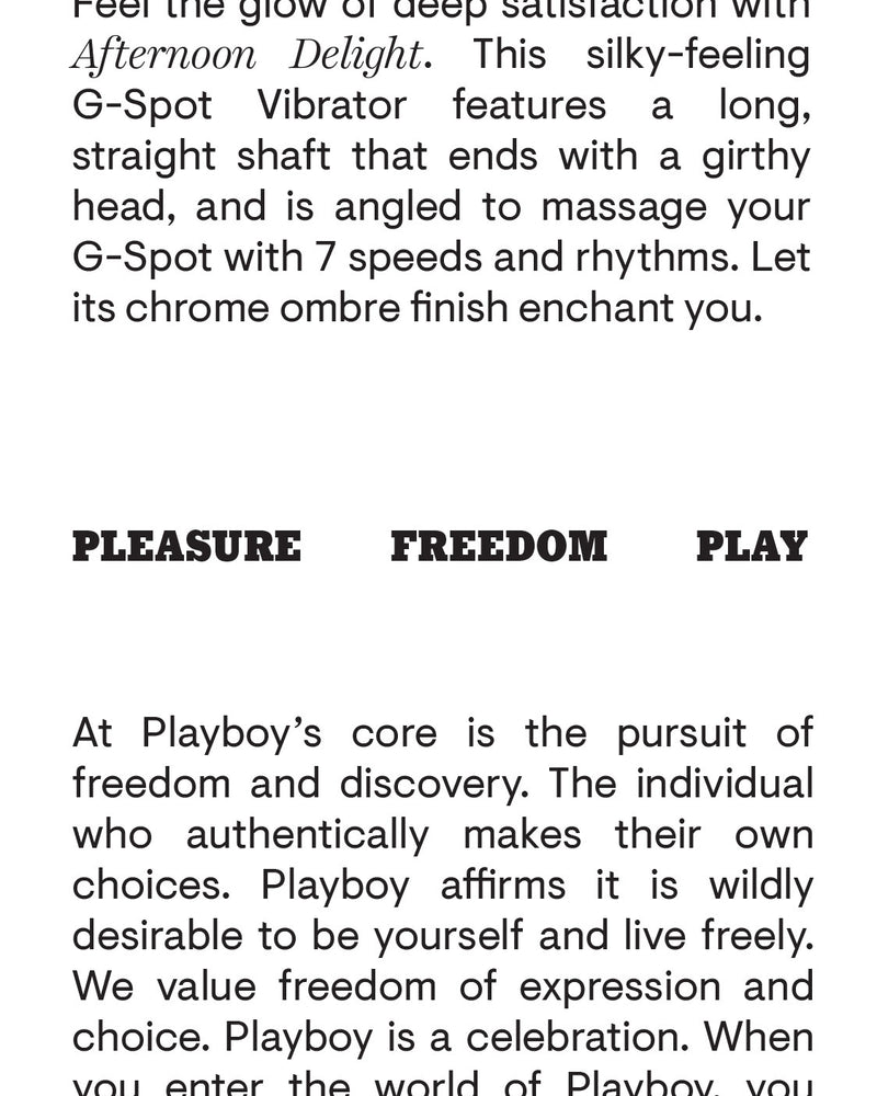"Playboy Pleasure - Afternoon Delight - G-Spot Vibrator - Ombre PB-RS-1218-2"