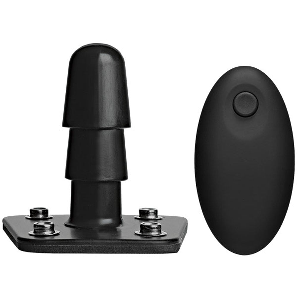 Vac-U-Lock - Vibrating Plug With Snaps & Wireless Remote - Black