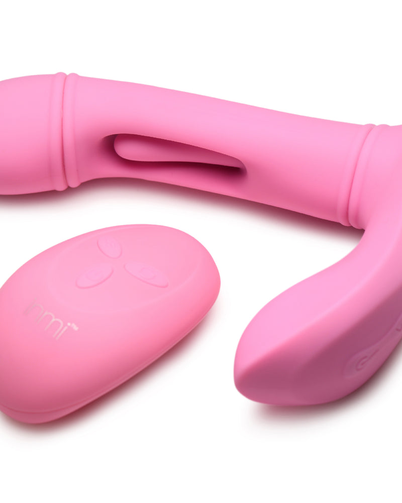 "Flickers G-Flick Flicking G-Spot Vibrator With Remote - Pink INM-AH447"