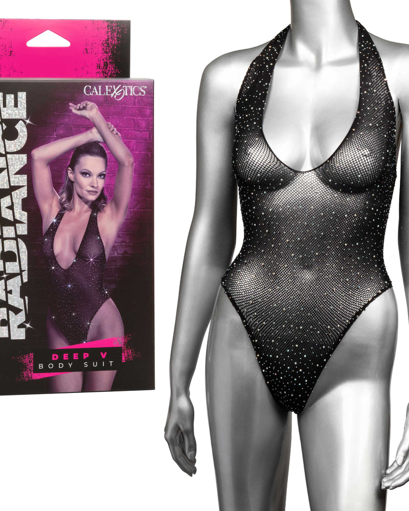 "Radiance Deep v Body Suit - One Size - Black SE3002053"