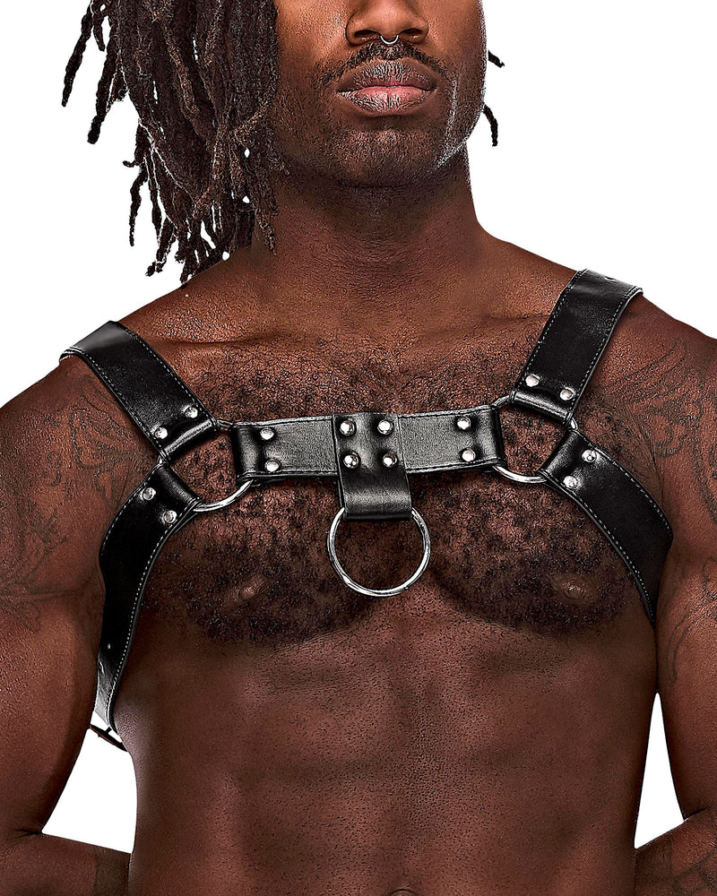 Aries Leather Harness - One Size - Black