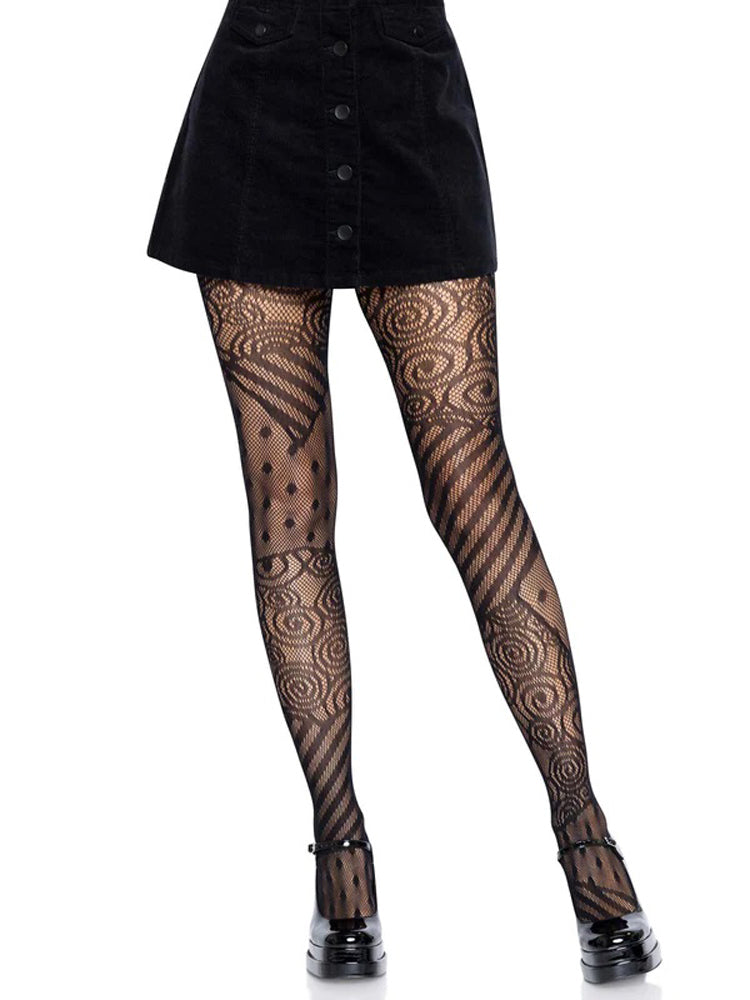 "Doll Net Tights - One Size - Black LA-9234BLKOS"