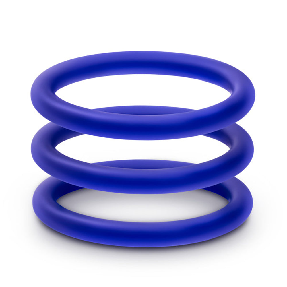 Performance - Vs1 Pure Premium Silicone Cockrings - Medium - Indigo