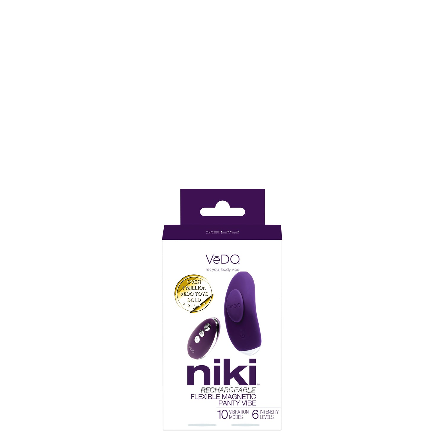 Niki Rechargeable Flexible Magnetic Panty Vibe - Purple