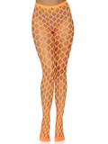 "Jumbo Pothole Net Tights - Neon Orange - One Size LA-9331NORG"