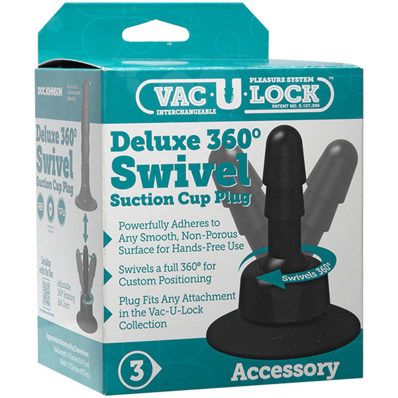 "Vac-U-Lock - Deluxe 360 Swivel Suction Cup Plug DJ1010-18-BX"