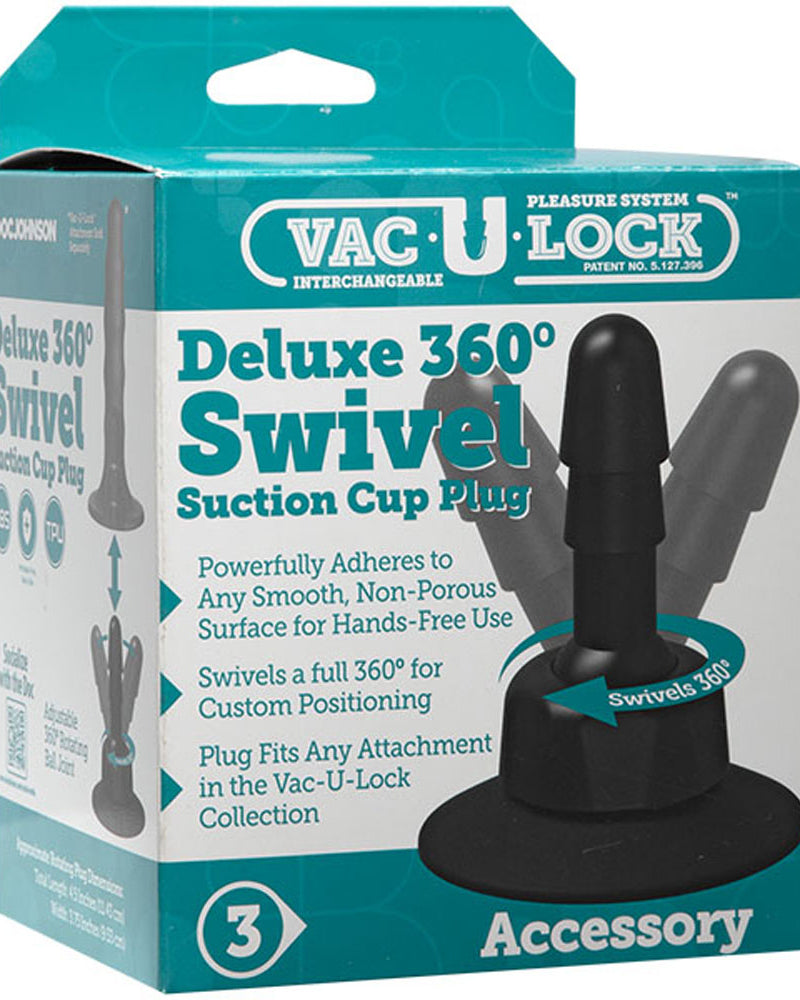 "Vac-U-Lock - Deluxe 360 Swivel Suction Cup Plug DJ1010-18-BX"