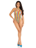 Body Cruzado de Rayas Arcoíris - Talla Única - Multicolor