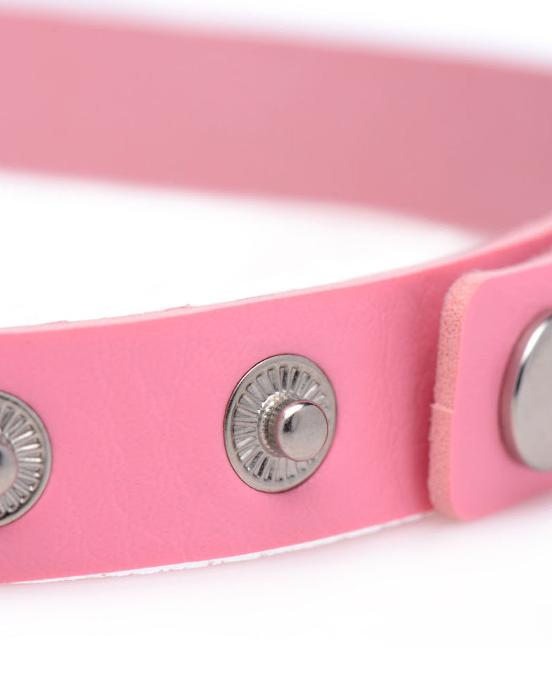 Dark Heart Chrome Heart Choker - Pink