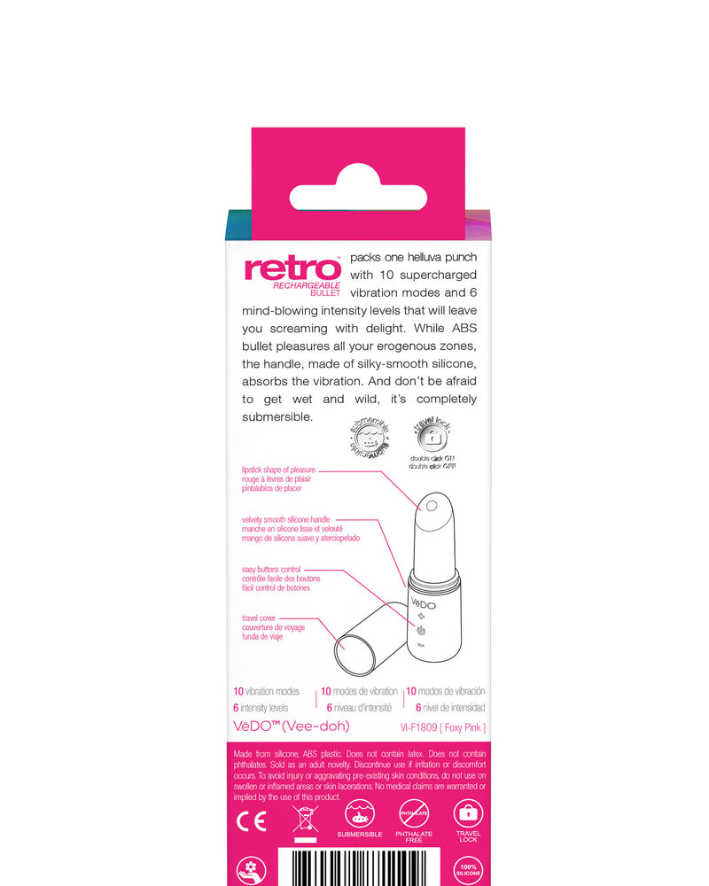 "Retro Rechargeable Bullet - Pink VI-F1809"