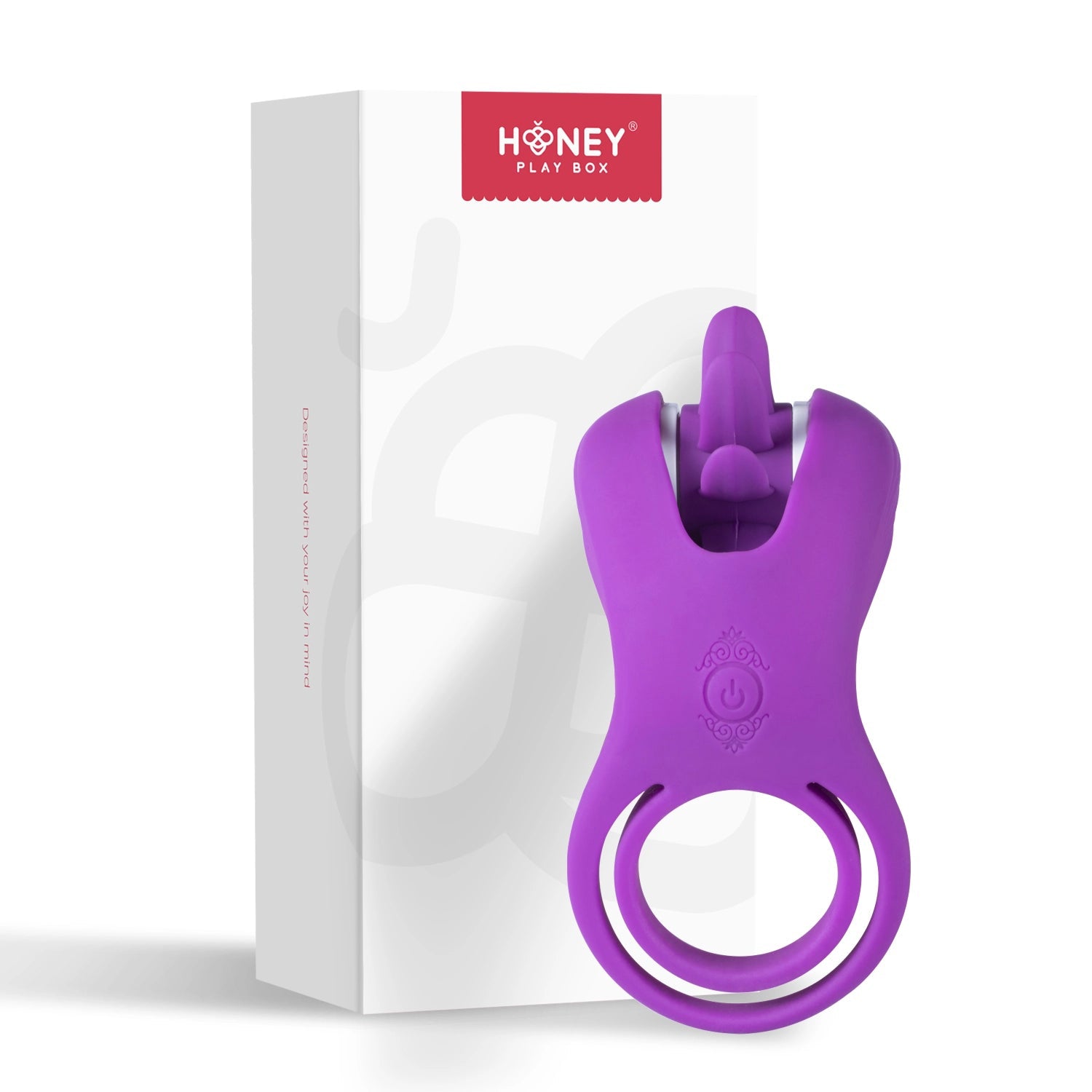 "Roxy - Tongue Clit Licker and Cock Ring - Purple H-CR-07-928PU"