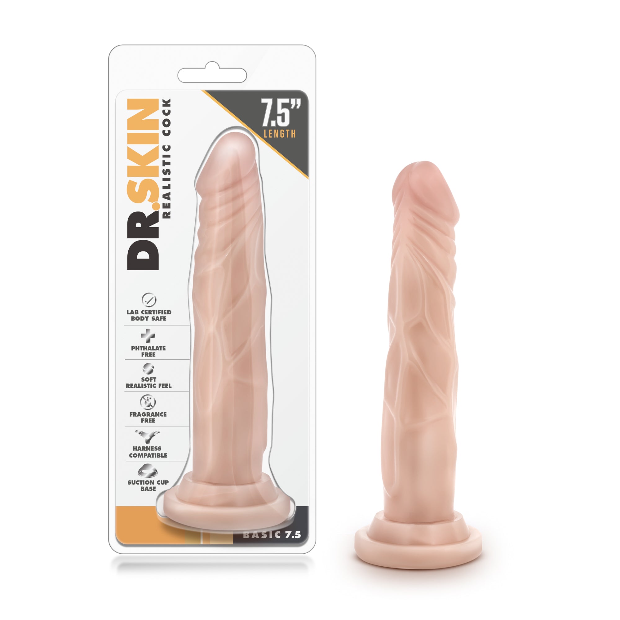 "Dr. Skin - Realistic Cock - Basic 7.5 - Beige BL-26113"