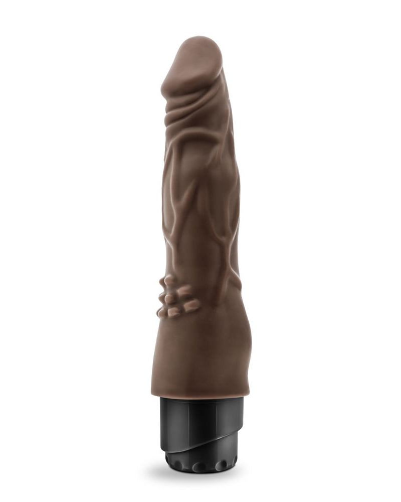 "Dr. Skin - Cock Vibe 4 - 8 Inch Vibrating Cock - Chocolate BL-10126"
