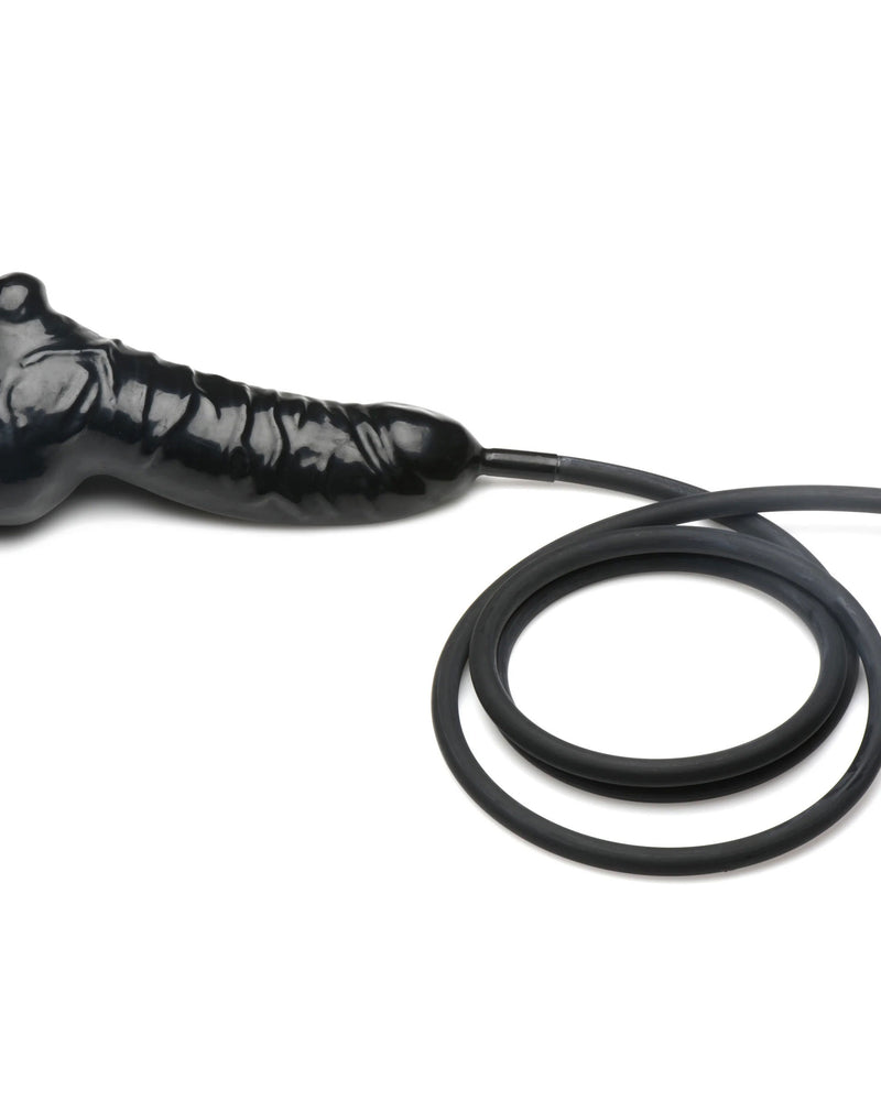 Guzzler Realistic Penis Sheath With Tube - Black