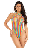 Body Cruzado de Rayas Arcoíris - Talla Única - Multicolor