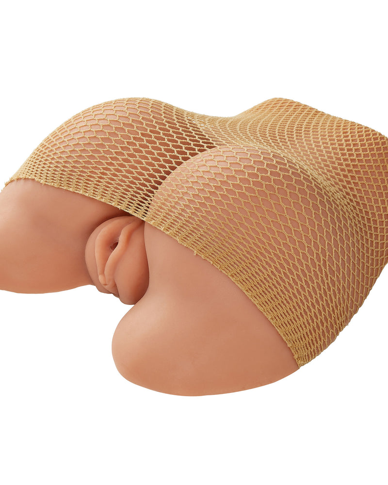 Realistic Body Mold Stroker - Pleasure Pussy and Ass - Wide-Spread Legs - Tan