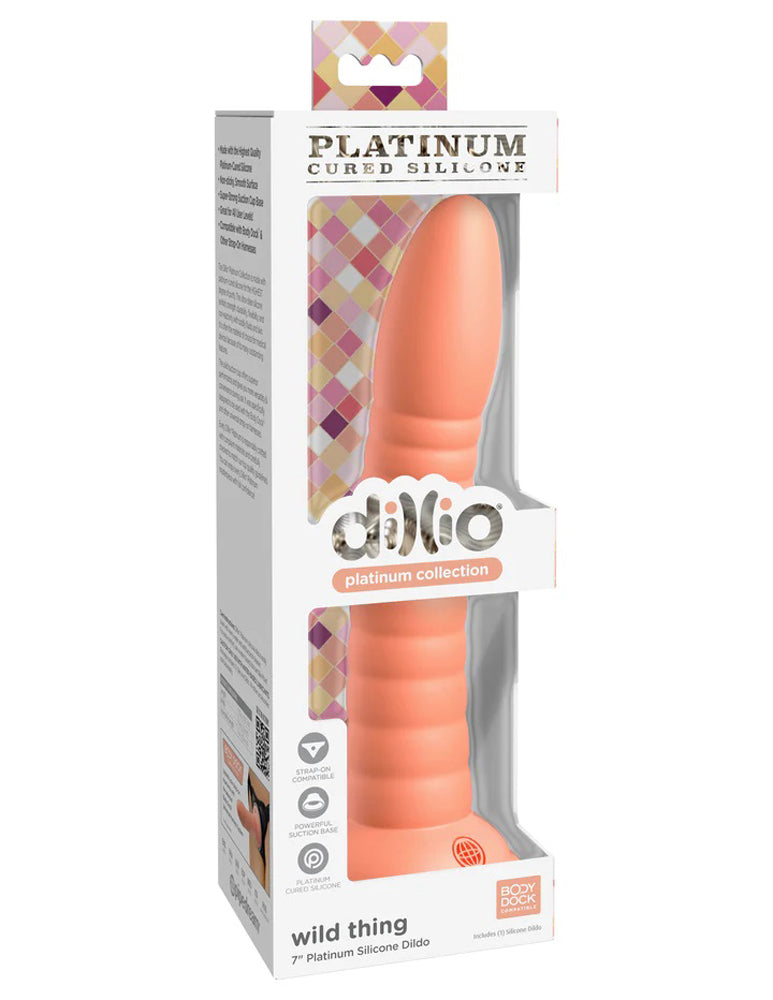 Dillio Platinum - Wild Thing 7 Inch Dildo - Peach