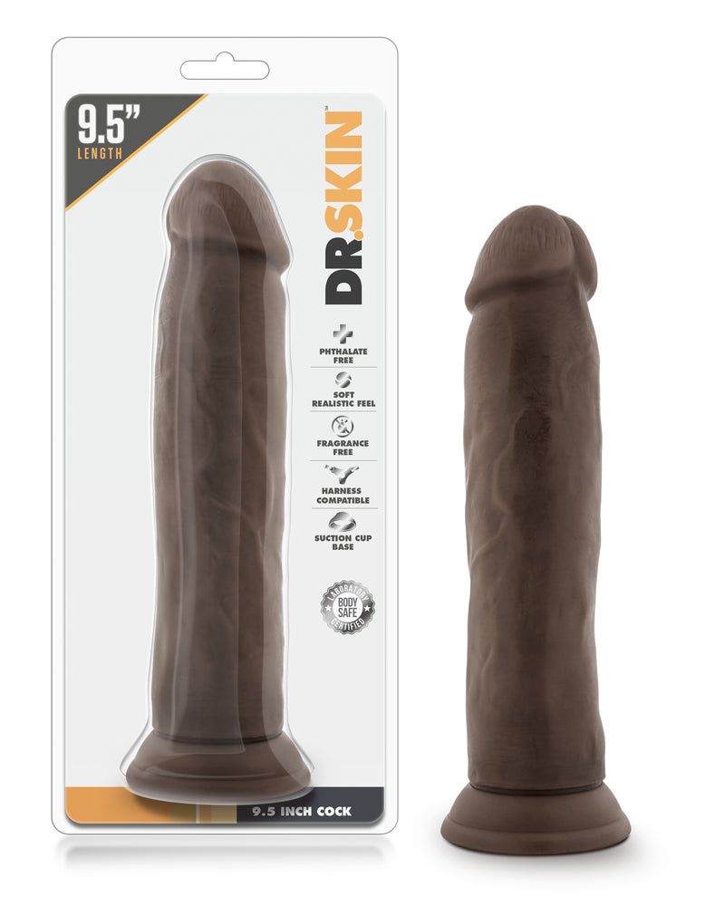 "Dr. Skin - 9.5 Inch Cock - Chocolate BL-26816"