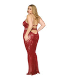 "Bodystocking Gown Dmnd - One Size Queen - Red DG-0487XOXBLOSQ"